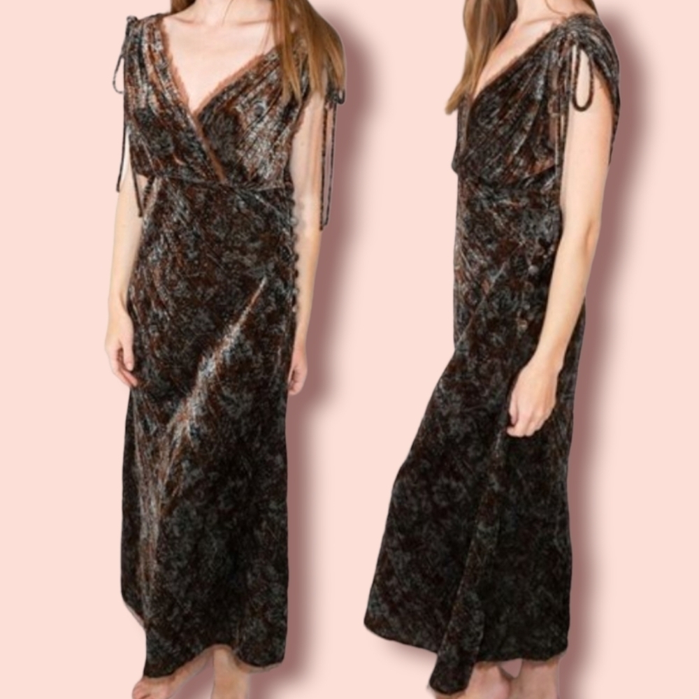Peruvian Connection Boho Velvet Dress